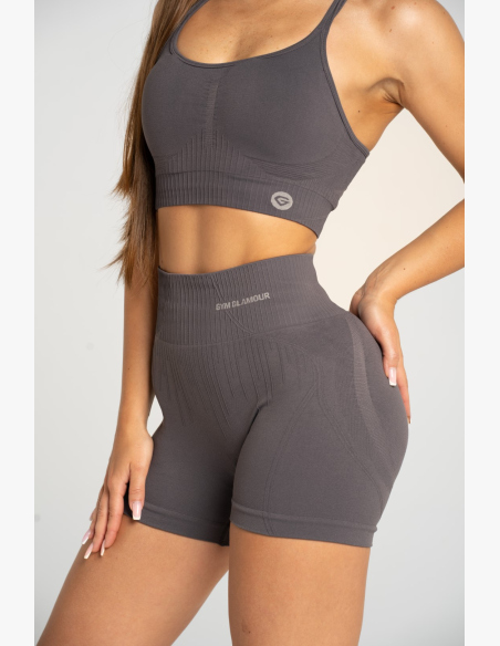 Gym Glamour Shorts push up 2.0 Dark Silver • NebShop