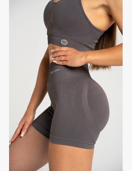 Gym Glamour Shorts push up 2.0 Dark Silver • NebShop