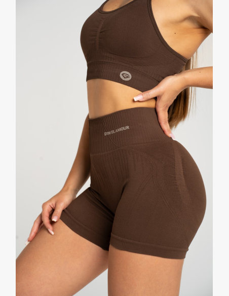 Gym Glamour Šortky push up 2.0 Dark Chocolate • NebShop