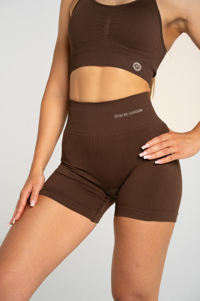 Gym Glamour Šortky push up 2.0 Dark Chocolate • NebShop 2