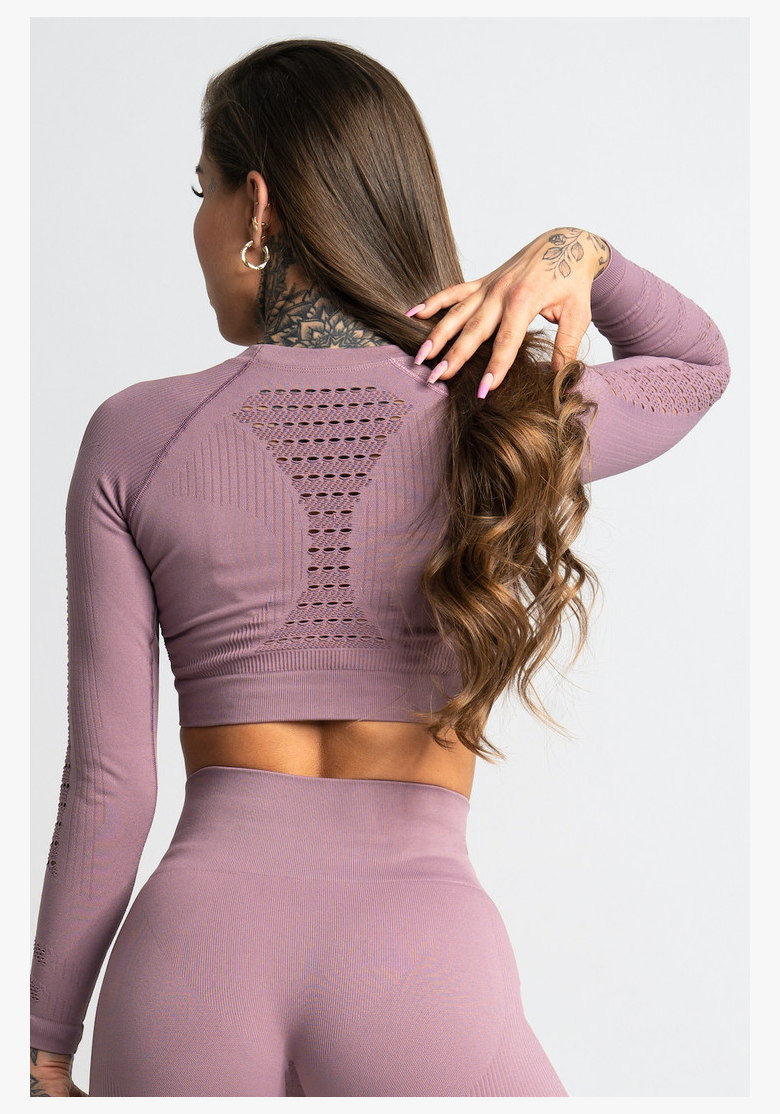 GYM GLAMOUR • Gym Glamour Crop top s dlhým rukávom Wild Rose • NebShop GYM GLAMOUR • Gym Glamour Crop top s dlhým rukávom Wild Rose • NebShop