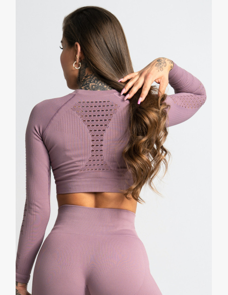 GYM GLAMOUR • Gym Glamour Crop top s dlhým rukávom Wild Rose • NebShop