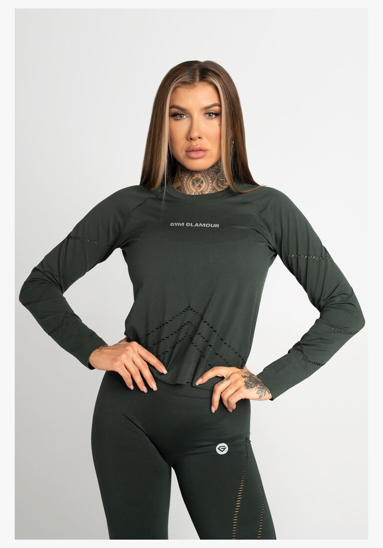 GYM GLAMOUR • Gym Glamour Top s dlhým rukávom Deep Forest • NebShop GYM GLAMOUR • Gym Glamour Top s dlhým rukávom Deep Forest • NebShop