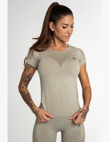 GYM GLAMOUR • Gym Glamour Top Fusion Khaki • NebShop