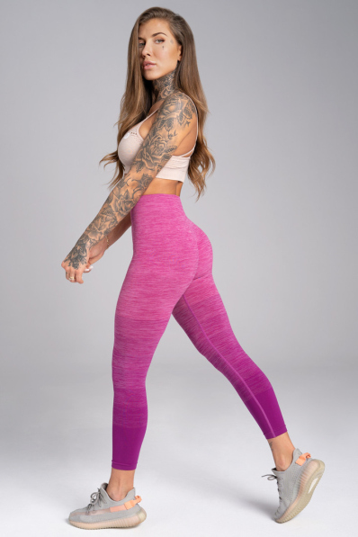 GYM GLAMOUR • Gym Glamour Bezšvové fitness legíny Ombre • NebShop 2