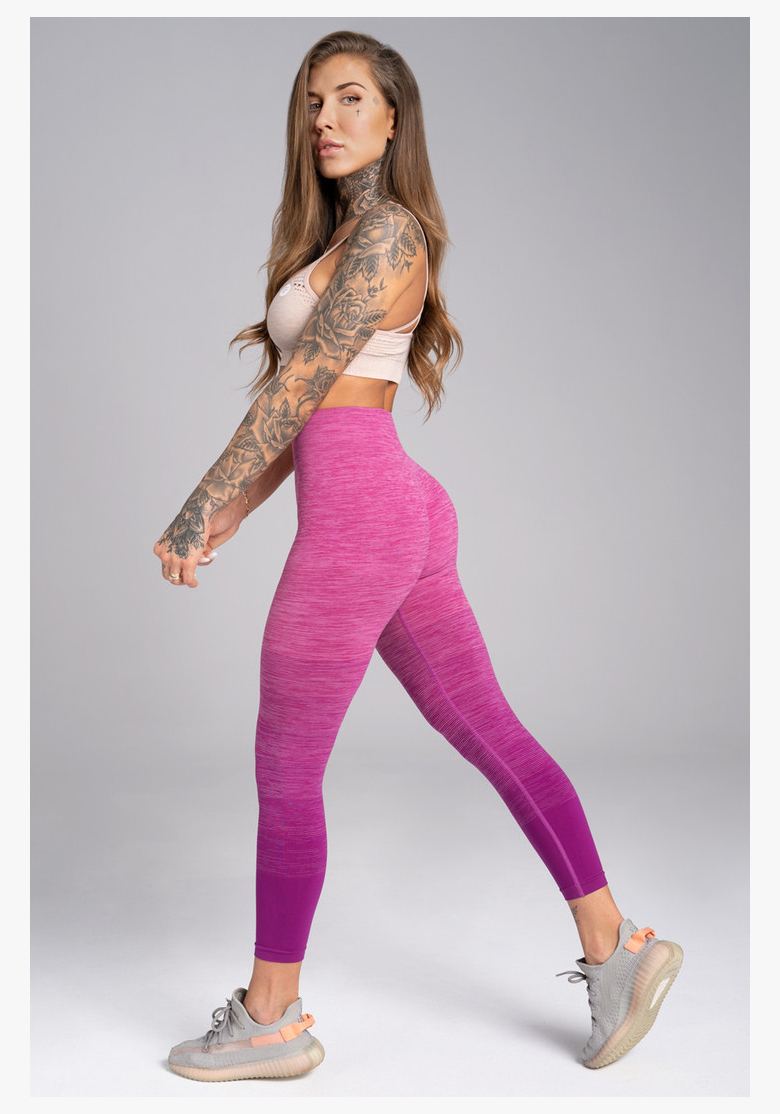 GYM GLAMOUR • Gym Glamour Bezšvové fitness legíny Ombre • NebShop