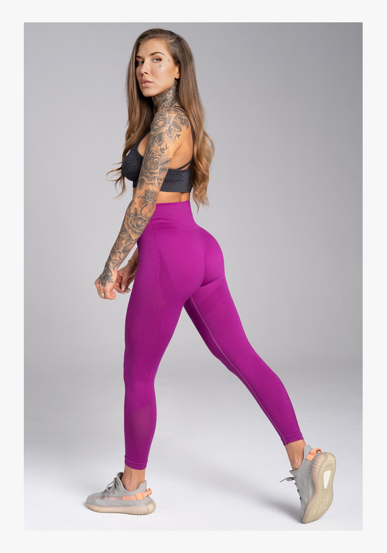 GYM GLAMOUR • Gym Glamour Bezšvíkové fitness legíny Flash Fialové • NebShop GYM GLAMOUR • Gym Glamour Bezšvíkové fitness legíny Flash Fialové • NebShop