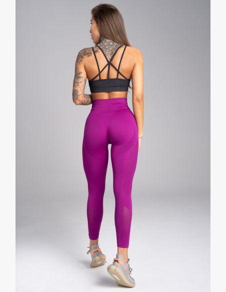 GYM GLAMOUR • Gym Glamour Bezšvíkové fitness legíny Flash Fialové • NebShop