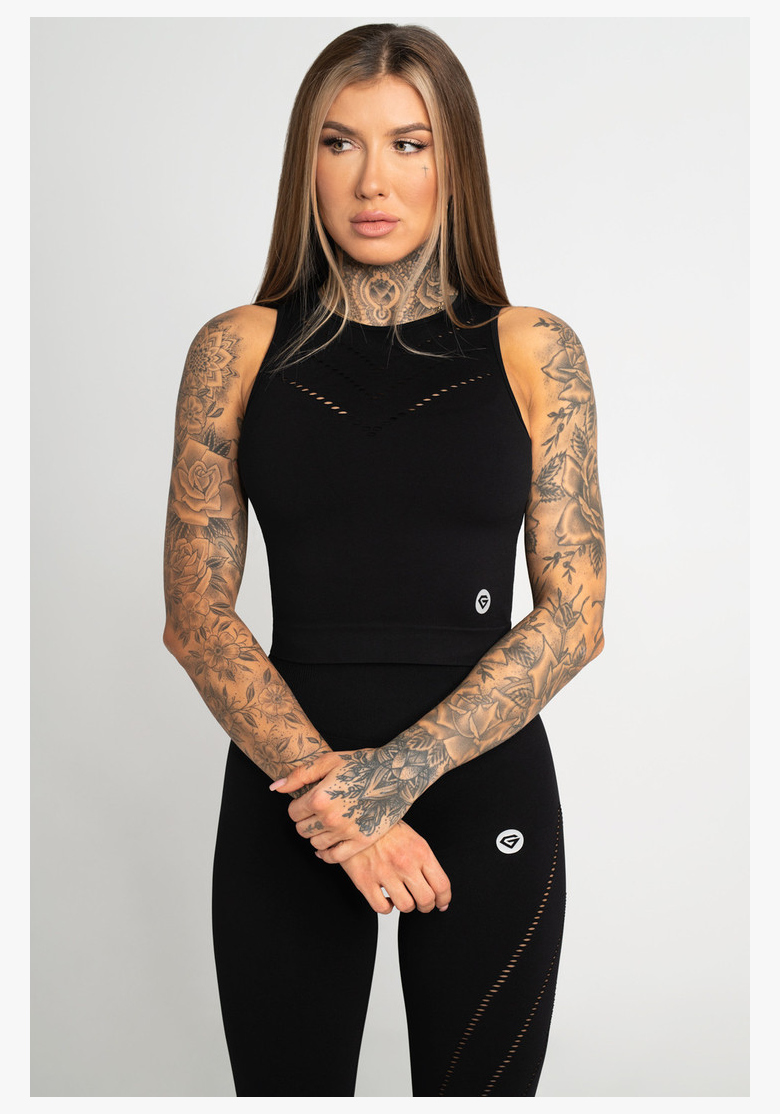 GYM GLAMOUR • Gym Glamour Asymetrický top Čierny • NebShop GYM GLAMOUR • Gym Glamour Asymetrický top Čierny • NebShop