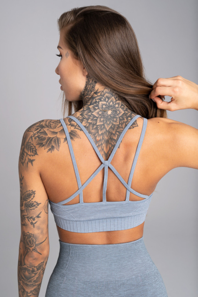 GYM GLAMOUR • Gym Glamour Fitness podprsenka Seamless Steel Melange • NebShop 2