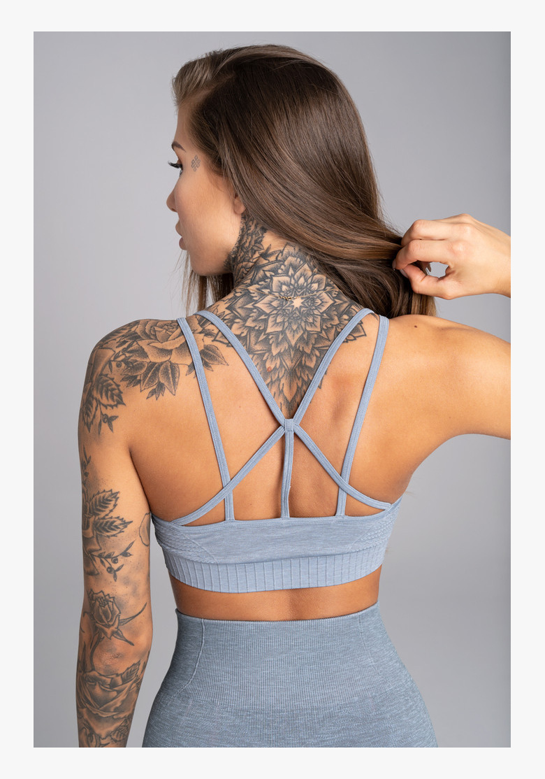GYM GLAMOUR • Gym Glamour Fitness podprsenka Seamless Steel Melange • NebShop GYM GLAMOUR • Gym Glamour Fitness podprsenka Seamless Steel Melange • NebShop