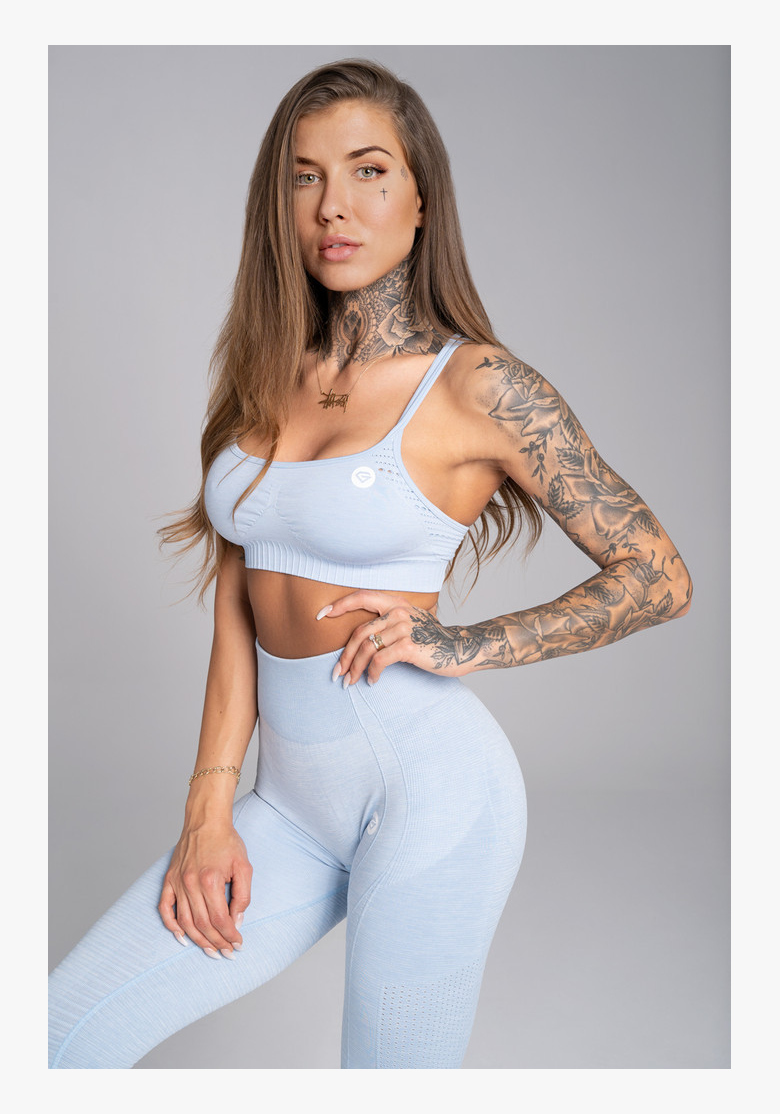 GYM GLAMOUR • Gym Glamour Fitness bra Seamless Dream Blue Melange • NebShop GYM GLAMOUR • Gym Glamour Fitness bra Seamless Dream Blue Melange • NebShop