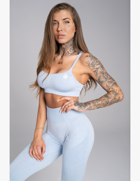 GYM GLAMOUR • Gym Glamour Fitness bra Seamless Dream Blue Melange • NebShop