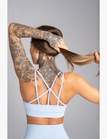 GYM GLAMOUR • Gym Glamour Fitness bra Seamless Dream Blue Melange • NebShop