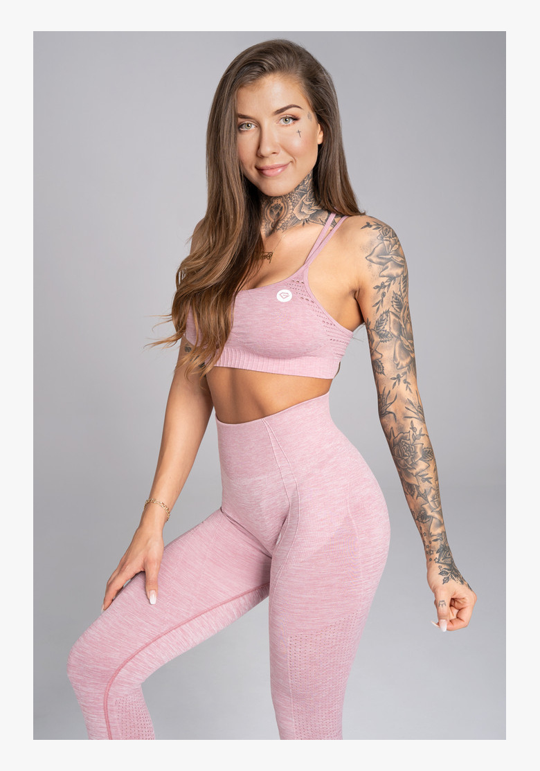 GYM GLAMOUR • Gym Glamour Fitness Bra Seamless Pink Melange • NebShop GYM GLAMOUR • Gym Glamour Fitness Bra Seamless Pink Melange • NebShop