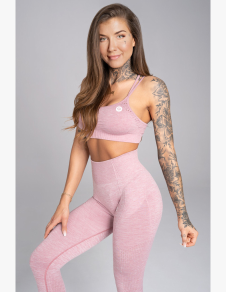 GYM GLAMOUR • Gym Glamour Fitness Bra Seamless Pink Melange • NebShop
