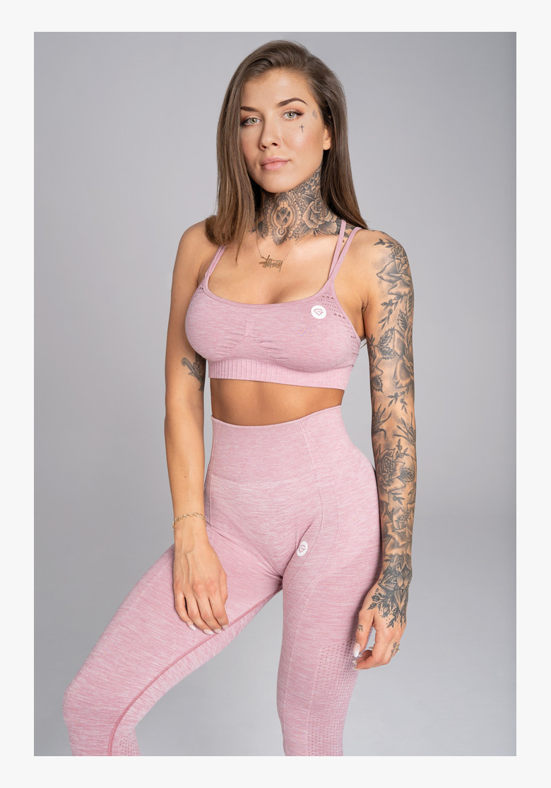 GYM GLAMOUR • Gym Glamour Fitness Bra Seamless Pink Melange • NebShop GYM GLAMOUR • Gym Glamour Fitness Bra Seamless Pink Melange • NebShop
