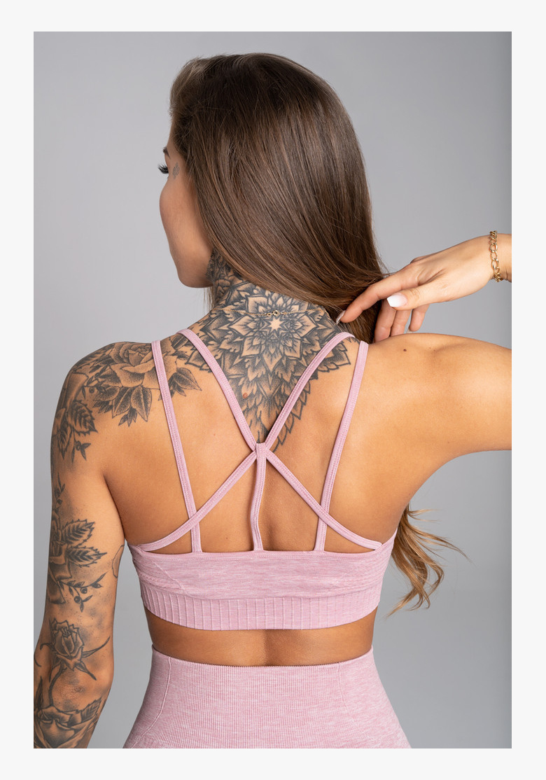 GYM GLAMOUR • Gym Glamour Fitness Bra Seamless Pink Melange • NebShop GYM GLAMOUR • Gym Glamour Fitness Bra Seamless Pink Melange • NebShop