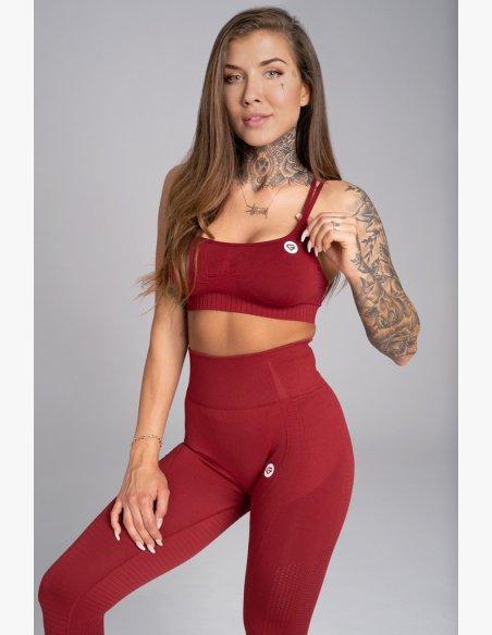 GYM GLAMOUR • Gym Glamour Fitness podprsenka Seamless Bordo • NebShop