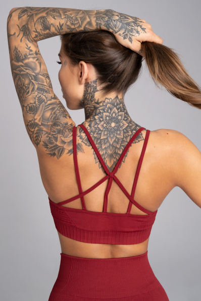 GYM GLAMOUR • Gym Glamour Fitness podprsenka Seamless Bordo • NebShop 2