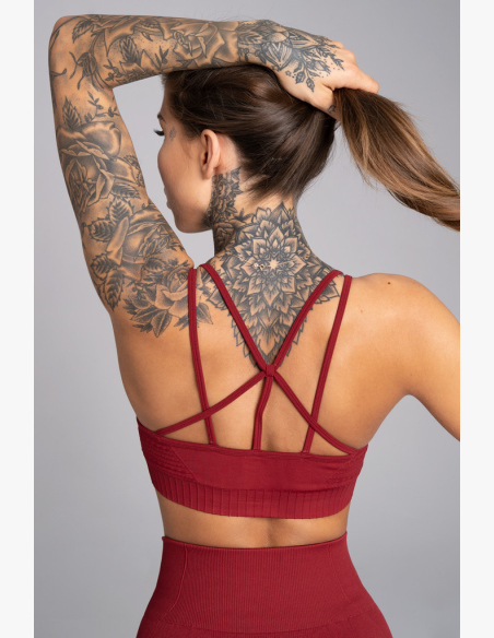 GYM GLAMOUR • Gym Glamour Fitness podprsenka Seamless Bordo • NebShop