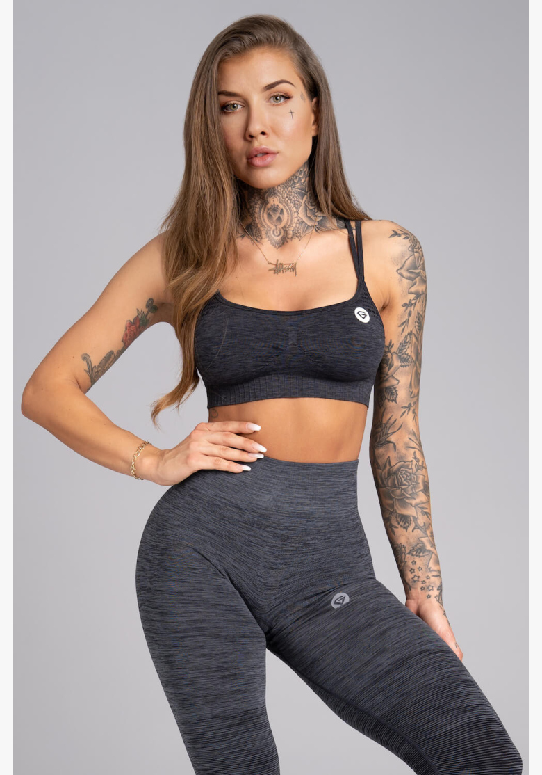 GYM GLAMOUR • Gym Glamour Fitness podprsenka Seamless Grey Melange • NebShop GYM GLAMOUR • Gym Glamour Fitness podprsenka Seamless Grey Melange • NebShop