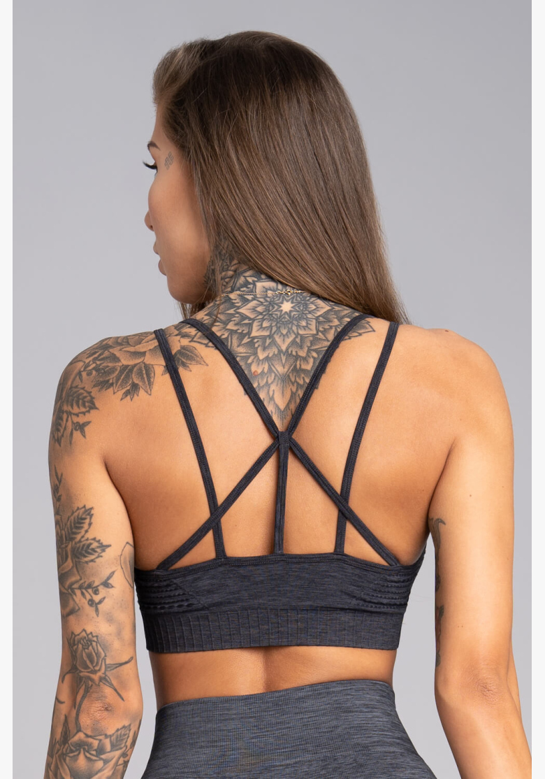 GYM GLAMOUR • Gym Glamour Fitness podprsenka Seamless Grey Melange • NebShop GYM GLAMOUR • Gym Glamour Fitness podprsenka Seamless Grey Melange • NebShop