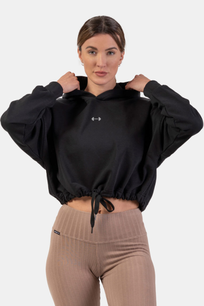 NEBBIA • Voľná crop mikina s kapucňou Iconic • NEBBIAshop.sk