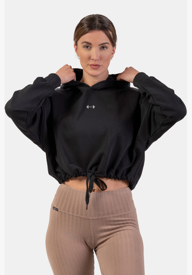 NEBBIA • Felpa crop con cappuccio Iconic • NEBBIAshop.it NEBBIA • Felpa crop con cappuccio Iconic • NEBBIAshop.it