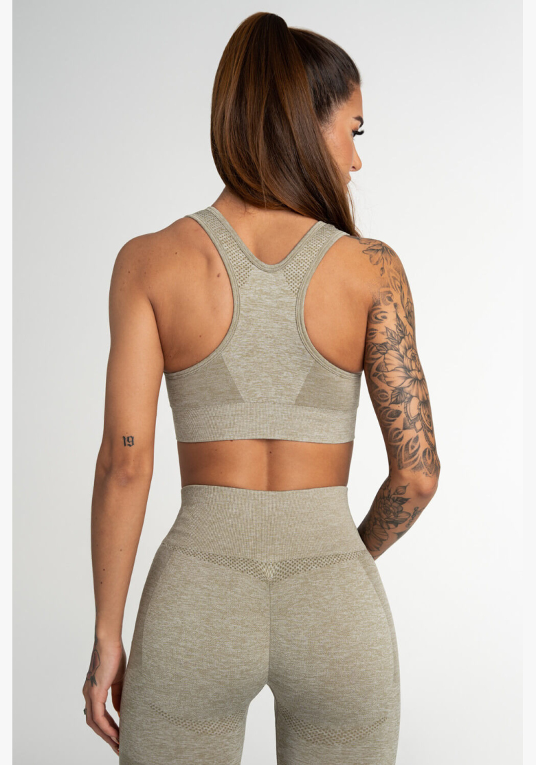 GYM GLAMOUR • Gym Glamour Fitness podprsenka Fusion Khaki • NebShop GYM GLAMOUR • Gym Glamour Fitness podprsenka Fusion Khaki • NebShop