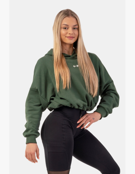 NEBBIA • Voľná crop mikina s kapucňou Iconic • NEBBIAshop.sk