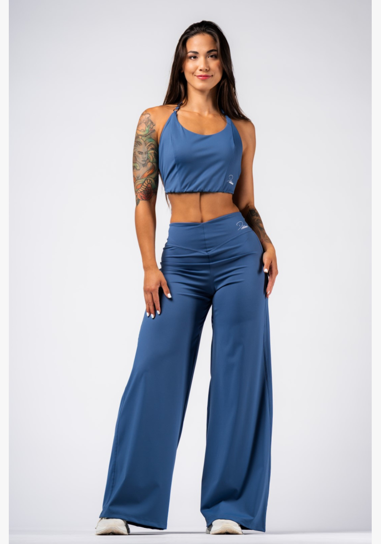 NEBBIA Deni x NEBBIA Flared pantaloni a vita alta blu NEBBIA Deni x NEBBIA Flared pantaloni a vita alta blu