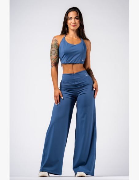 NEBBIA Deni x NEBBIA Flared pantaloni a vita alta blu