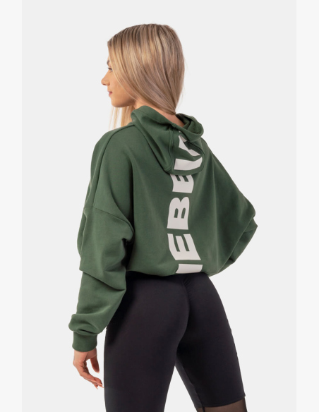 NEBBIA • Voľná crop mikina s kapucňou Iconic • NEBBIAshop.sk
