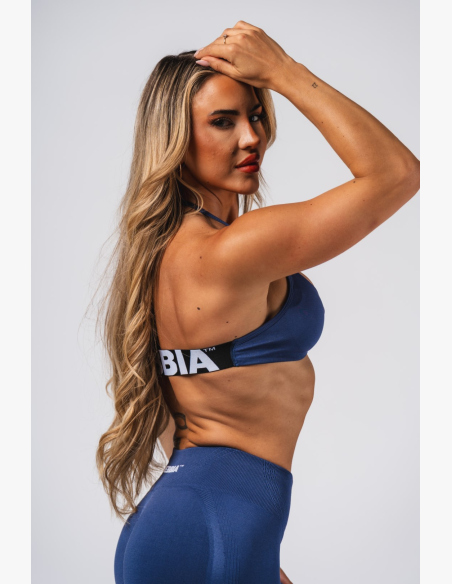 NEBBIA Bezešvá Lift-Up podprsenka Flow Seamless modrá