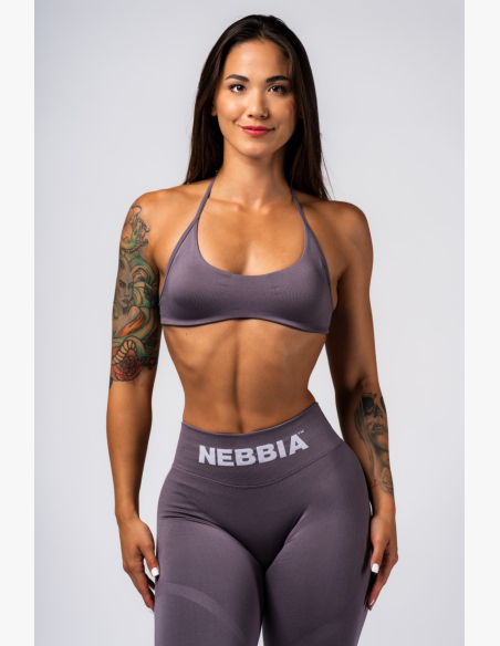 NEBBIA Bezšvová Lift-Up podprsenka Flow Seamless šedá