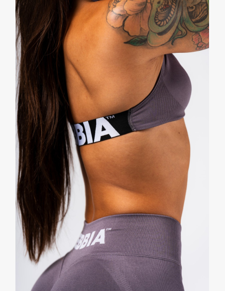NEBBIA Seamless Lift-Up Bra Flow Seamless Gray