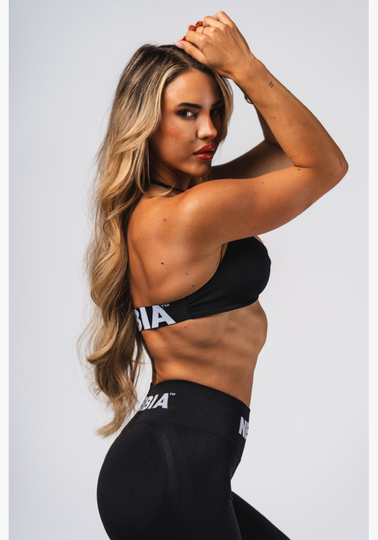 NEBBIA Bezešvá Lift-Up podprsenka Flow Seamless čierna NEBBIA Bezešvá Lift-Up podprsenka Flow Seamless čierna