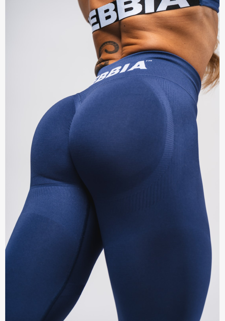 NEBBIA Bezšvové extra push-up legíny s vysokým pásom Flow Seamless modré NEBBIA Bezšvové extra push-up legíny s vysokým pásom Flow Seamless modré