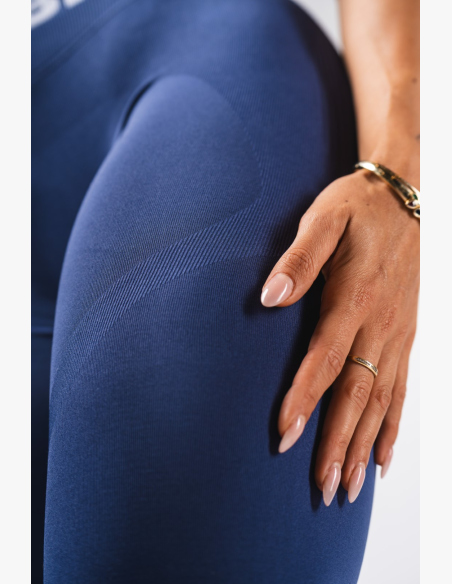 NEBBIA Bezšvové extra push-up legíny s vysokým pásom Flow Seamless modré