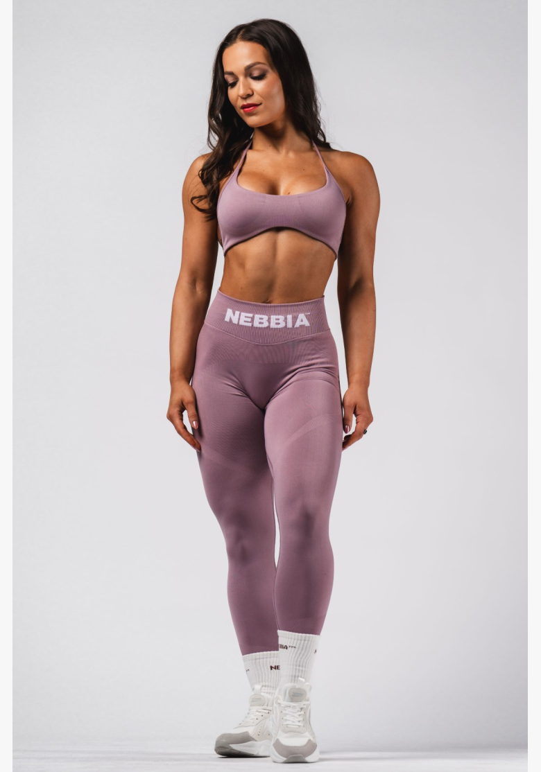 NEBBIA Bezešvé extra push-up legíny s vysokým pasem Flow Seamless růžové NEBBIA Bezešvé extra push-up legíny s vysokým pasem Flow Seamless růžové