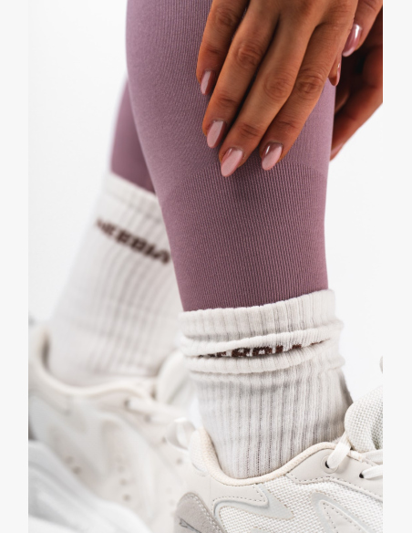 NEBBIA Bezešvé extra push-up legíny s vysokým pasem Flow Seamless růžové