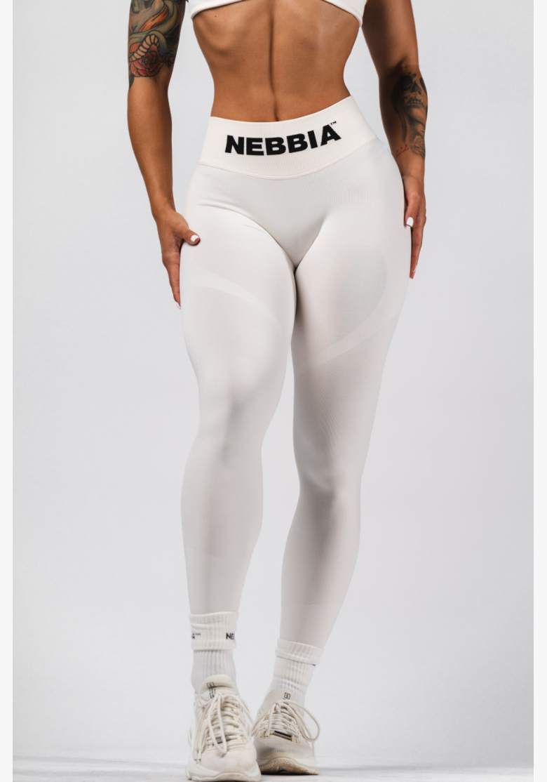 NEBBIA Bezšvové extra push-up legíny s vysokým pásom Flow Seamless krémové NEBBIA Bezšvové extra push-up legíny s vysokým pásom Flow Seamless krémové