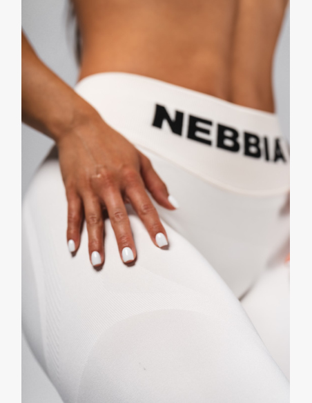 NEBBIA Bezšvové extra push-up legíny s vysokým pásom Flow Seamless krémové