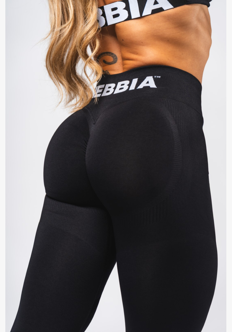 NEBBIA Bezšvové extra push-up legíny s vysokým pásom Flow Seamless čierne NEBBIA Bezšvové extra push-up legíny s vysokým pásom Flow Seamless čierne
