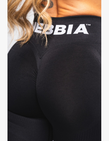 NEBBIA Bezšvové extra push-up legíny s vysokým pásom Flow Seamless čierne