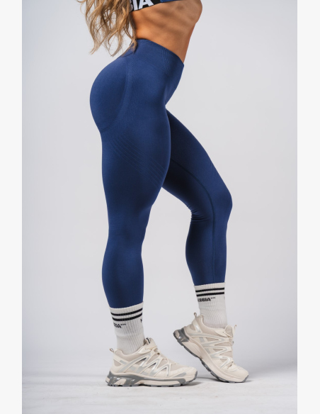 NEBBIA Leggings push-up senza cuciture massimizzanti FLOW SEAMLESS blu