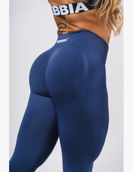 NEBBIA Leggings push-up senza cuciture massimizzanti FLOW SEAMLESS blu