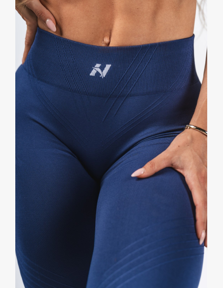NEBBIA Leggings push-up senza cuciture massimizzanti FLOW SEAMLESS blu