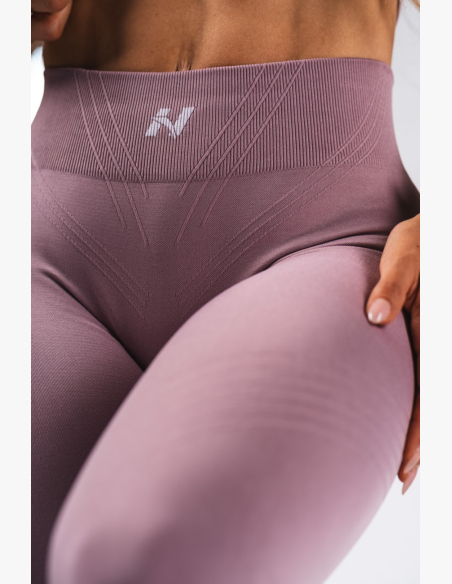 NEBBIA Tvarujúce bezšvové maximum push-up legíny FLOW SEAMLESS ružové